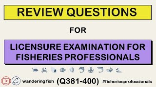 Q381400 REVIEW QUESTIONS WITH ANSWERS FOR FISHERIES PROFESSIONALS [upl. by Asiilanna]