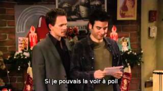 Barney chante noël  HIMYM S04E11 VOSTFR  How I Met Your Mother [upl. by Nilhsa]