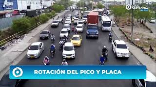 Nueva rotación del pico y placa en Cartagena desde el lunes 1 de abril [upl. by Ahtiek]