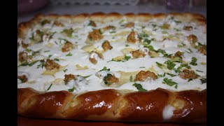 أروع بيتزا بوازي بصلصة الجبن 😍🥰 وصفة لذيذة،سهلة و سريعة التحضير 🤤 pizza boisée [upl. by Pattin197]