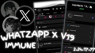 Novo WhatzApp X V19 🤍  Message Via Ad  Nota De Voz 🦄  New Features  🧸  2241777Base 🍭 [upl. by Ravo]