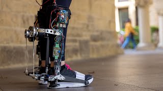 Stanford exoskeleton walks out into the real world [upl. by Ayekehs]