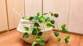 Faça você mesmo Cesto com corda de sisal Lindo e Fácil fazer  diy [upl. by Ailin]