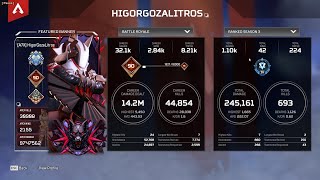 4 heirloomloba Prestige skin1590 level Acc30908 Loba kills Season 3 to S21 BP badgeslegends [upl. by Adi]