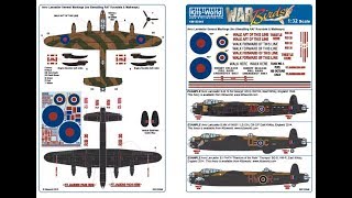 Kitsworld Stencil Decals upgrade for HK Models 132 Lancaster [upl. by Nodnnarb]