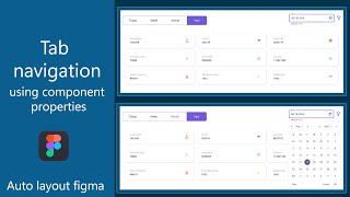 Tab navigation component in Figma  auto layout and component properties [upl. by Coreen]