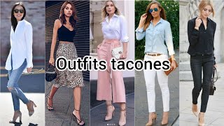 OUTFITS con TACONES en TENDENCIA 2022  LOOKS con ZAPATOS de TACON de MODA 2022 [upl. by Romeu]