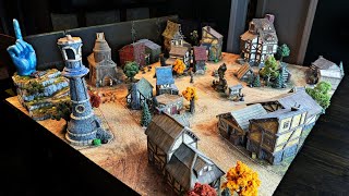 I Set Village Scene for my DampD Game [upl. by Akerdal]