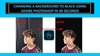 How to Add a Black Background in Adobe Photoshop in 90 seconds [upl. by Bolte758]