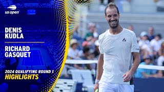 Denis Kudla vs Richard Gasquet Highlights  2024 US Open Qualifying Round 1 [upl. by Inami]