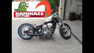 HONDA SHADOW 96 vt600 EXTREME TRANSFORMATION BOBBER steed peanuts tank kamikaze [upl. by Yrallam]