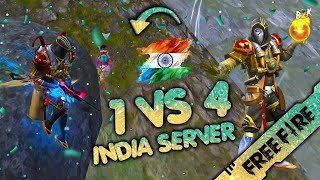 DOMINATING THE INDIA SERVER  1 VS 4 HIGH KILL GAME B2K freefire b2kgameplay b2k [upl. by Ettesus]