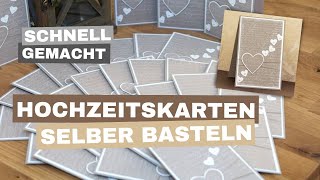 Hochzeitskarten selber basteln in Naturtönen und Produkten von Stampin’ Up 👰‍♀️🤵‍♂️ [upl. by Melan]