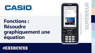 FONCTIONS  Résoudre graphiquement une équation avec la calculatrice CASIO fxCP400E  Exercice [upl. by Furnary]