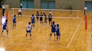 全日本大学男子ﾊﾞﾚｰﾎﾞｰﾙ東西 中央大 vs 東亜大 2012 7 15 2 [upl. by Evannia74]