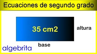 Hallar base y altura de un rectángulo si conocemos su área y perímetro Ecuaciones cuadráticas 400 [upl. by Eahc]