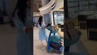 Bombay velthunna  airport lo smart trolleys  couple travelling  LasyaTalks [upl. by Bigner]