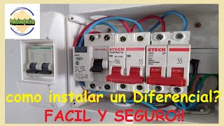 ASÍ de FACIL se instala un INTERRUPTOR diferencialDISYUNTOR [upl. by Adele]