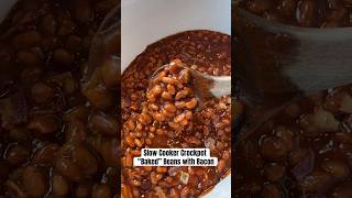 Slow Cooker Crockpot Baked Beans with Bacon [upl. by Astrix]