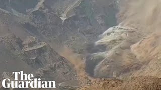 Moment coal mine collapses in Chinas Inner Mongolia region [upl. by Liva]