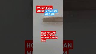 HOW TO CLEAN MOULD OFF SHOWER SCREEN SEAL [upl. by Wilma]