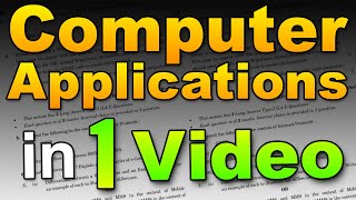 Full Computer ApplicationsCode 165 Revision in 1 Video  Class10thBoards 2024 [upl. by Bertilla]