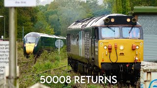 50008 Thunderer at Bodmin Parkway for the 2024 diesel gala  26924 [upl. by Niven]