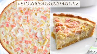 Keto Rhubarb Custard Pie  Keto Rhubarb Pie Recipe [upl. by Fredrick]