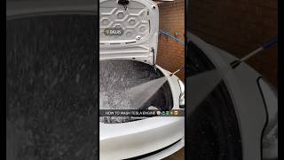 HOW TO WASH TESLA ENGINE😳 [upl. by Aihsekin44]