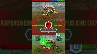 KAPROSUCHUS VS KAPROSUCHUS GEN 2  JURASSIC WORLD THE GAME [upl. by Maziar]