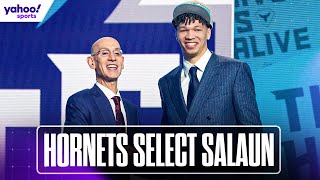 HORNETS take TIDJANE SALAUN with 6th overall pick  2024 NBA Draft  Yahoo Sports [upl. by Nodaj204]