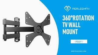 PSSF1 360° Rotation Full Motion TV Mount for 10quot  40quot TVs  PERLESMITH [upl. by Barb]