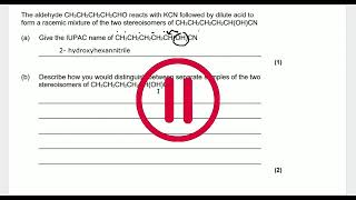 ALevel Chemistry Optical Isomerism question pack [upl. by Joashus]