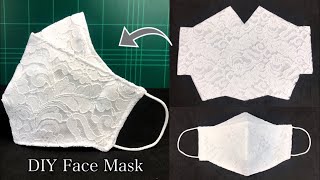 Beautiful Face mask🔥🔥3D Lace Face mask sewing TutorialBreathable Face mask [upl. by Eniotna]