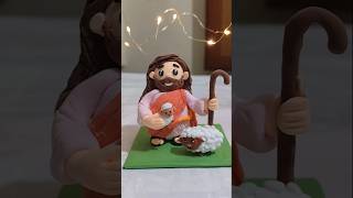 Jesus As Shepherd Idol Making With ClayChristmas Decoration Idea shorts diy jesus christmas [upl. by Omlesna]