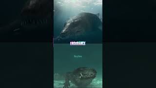 Pliosaurus vs Deinosuchus animals paleontology 1v1 crocodile fyp [upl. by Arrak]