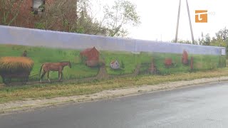 Mural i lekcja historii w Dąbrówce Tczewskiej  Tv Tetka Tczew HD [upl. by Utas569]