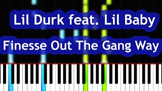 Lil Durk  Finesse Out The Gang Way feat Lil Baby Piano Tutorial [upl. by Siri381]