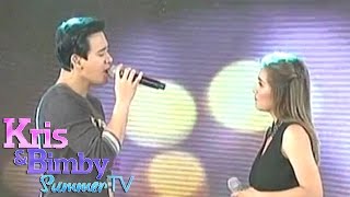 Kris TV Erik amp Angeline sing quotBakit ngayon ka langquot [upl. by Lennahc]