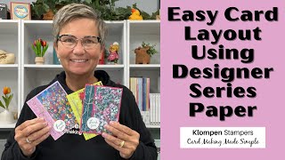 Easy Card Layout Using Designer Series Paper  Design with DSP [upl. by Eelinnej]