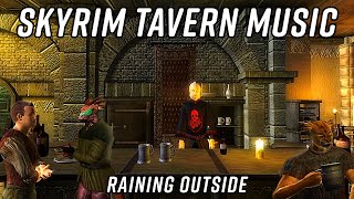 The Counts Arms Anvil  Skyrim Tavern Music amp Relaxing Rain Sounds [upl. by Volding]