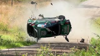 WRC Secto Rally Finland 2024  Ouninpohja BIG JUMPS amp CRASH [upl. by Arvell561]