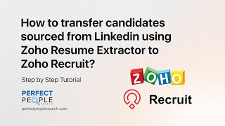 Linkedin and Zoho Recruit Integration [upl. by Eidnil]