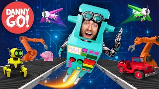 “Robot Energy” Toy Factory Adventure 🤖⚡️ Robot Dance Brain Break  Danny Go Songs for Kids [upl. by Annelg]