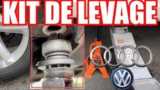 Kit de levage Volkswagen  Audi Lever sa voiture avec un cric et placer sa chandelle en même temps [upl. by Trebma956]