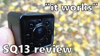 SQ13 mini camera review  some 🎃👻 [upl. by Enitsrik465]