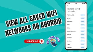 How to View All the Saved WiFi Networks on Your Android Device [upl. by Schuyler]