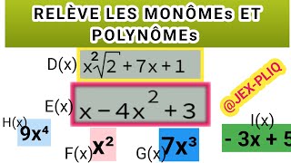 79 MONÔME ou polynôme [upl. by Schick]