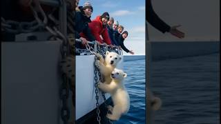 Polar Bear Rescue At Atlantic Sea Baby Twins giant [upl. by Solana769]