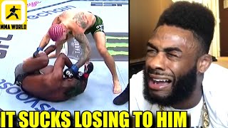 A very emotional Aljamain Sterling reacts to getting Knocked Out by Sean OMalleyNO Merab TimeUFC [upl. by Sanez]